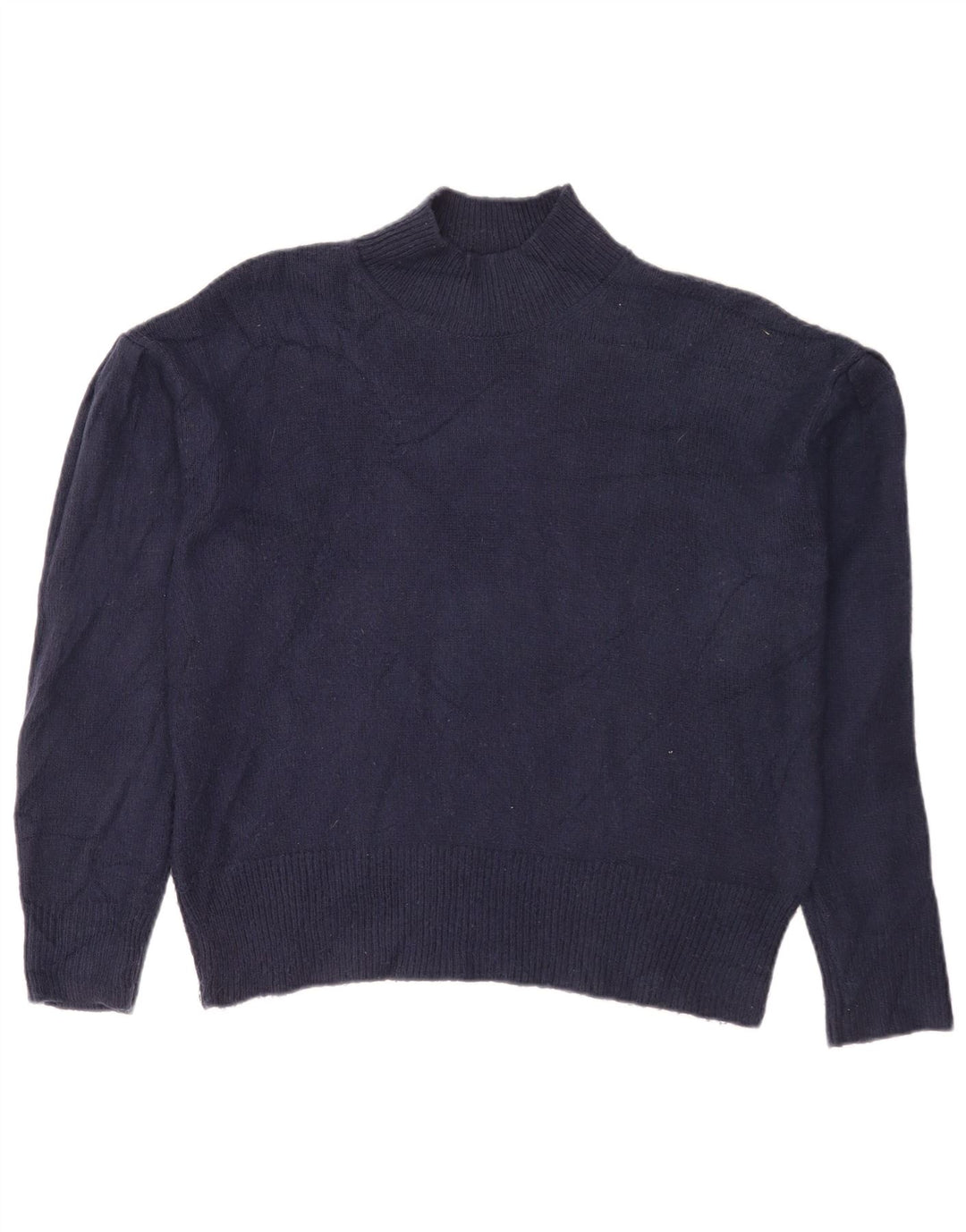 Marks & Spencer Dame Turtle Neck Jumper Sweater UK 14 Medium Navy Blue