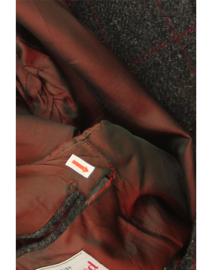 Scirocco Herre Harris Tweed 2 Button Blazer Jacket UK 40 Large Grey Check