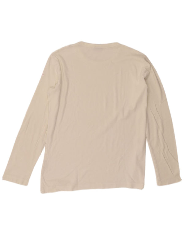 Replay Dame Top Langærmet UK 18 XL Off White Bomuld