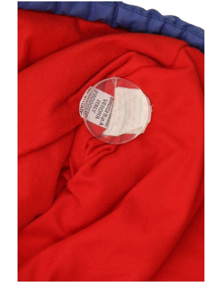 Vintage Herre Grafisk Pullover Skijakke UK 42 XL Blå Polyamid