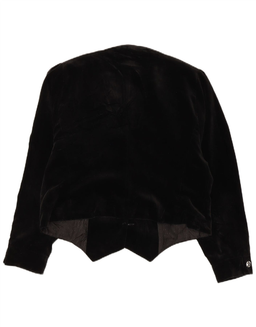 HAMMERSCHMID Womens Velvet 3 Button Blazer Jacket EU 42 Large Black Cotton