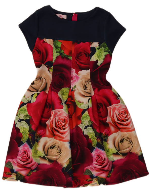 Ted Baker Girls A-Line Kjole 11-12 år Flerfarvet blomsterpolyester