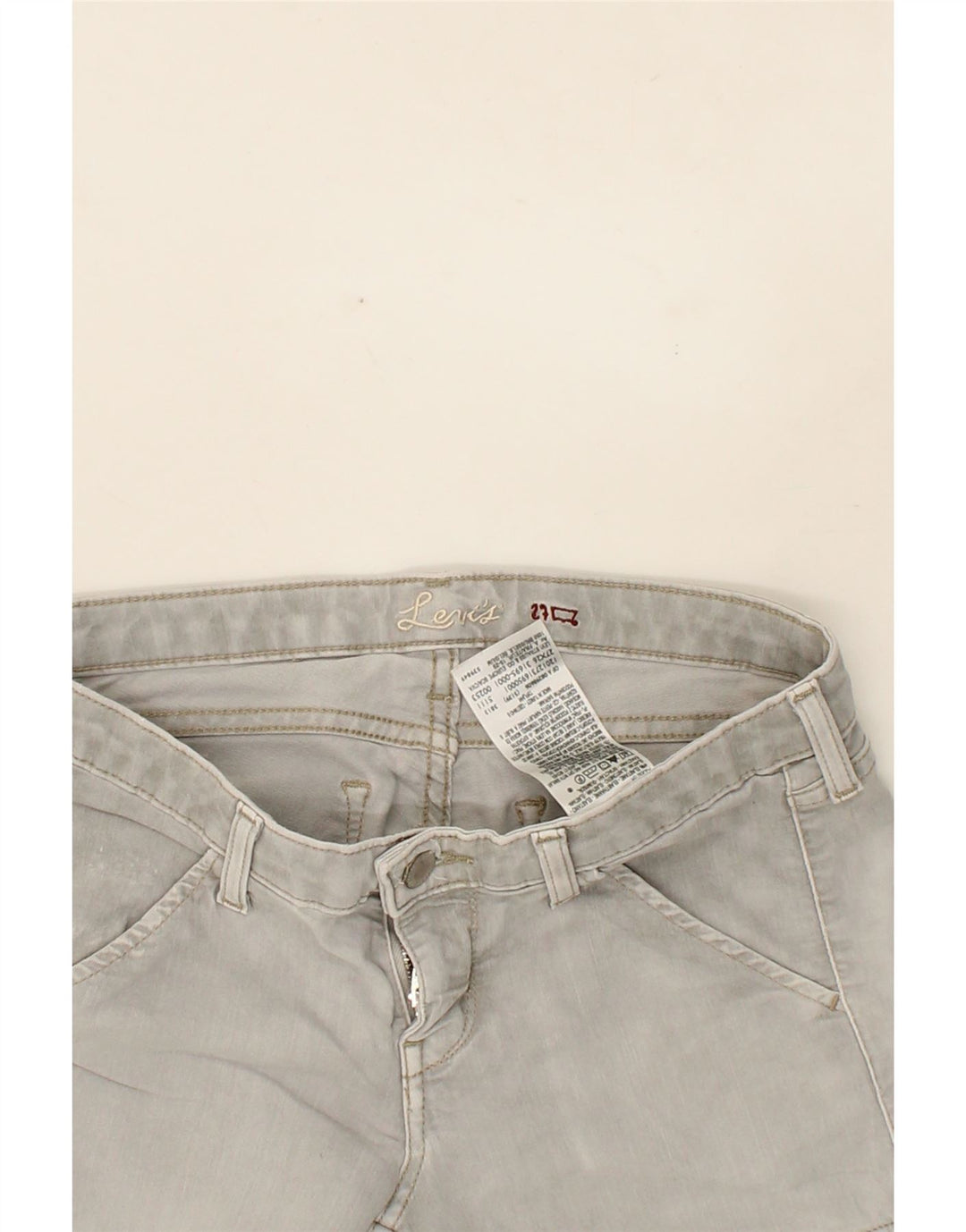 LEVI'S Womens Slim Jeans W27 L26  Grey Cotton Vintage Levi's and Second-Hand Levi's from Messina Hembry 