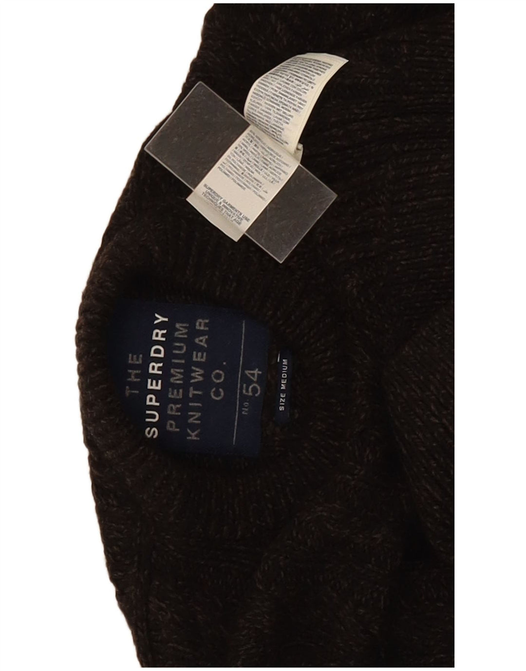 Superdry trøje med rund hals til mænd mellem brun flækket akryl