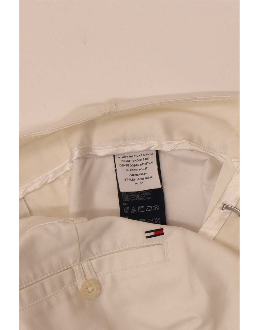 Tommy Hilfiger Chino Shorts til kvinder W30 Medium White Bomuld