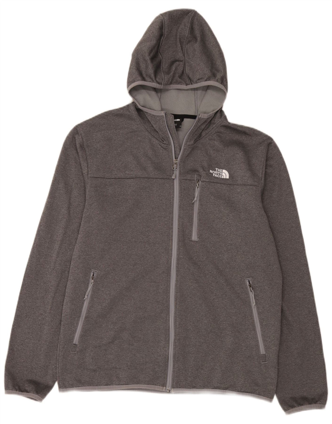 The North Face Herre hættetrøje med lynlås, stor grå polyester