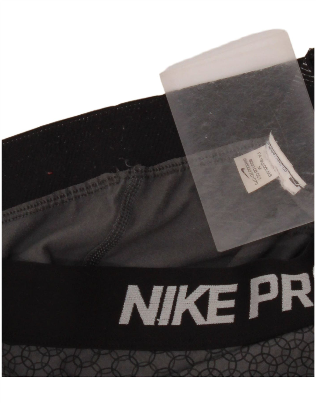NIKE Grafiske Leggings til kvinder UK 12 Medium Grå Geometrisk