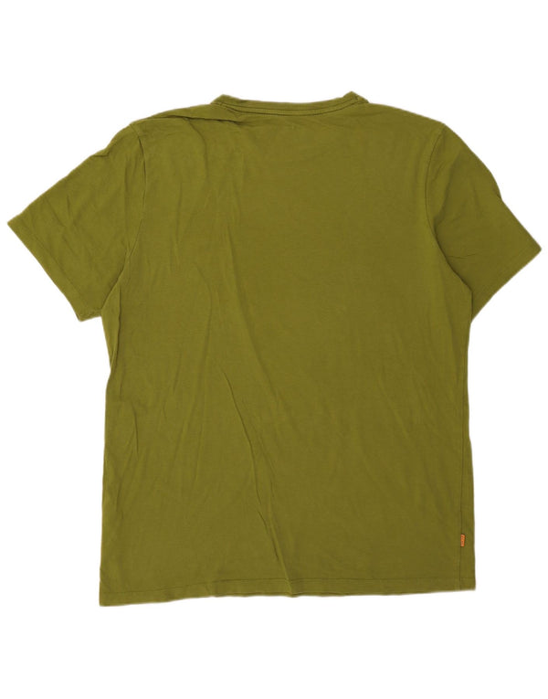 Timberland Herre Regular Fit grafisk T-shirt Top Stor grøn bomuld