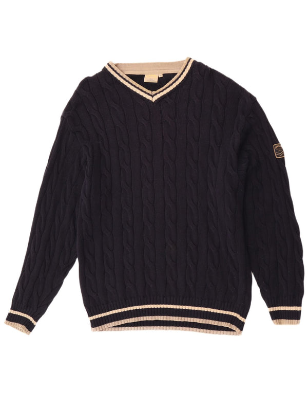 Camel Active Herre V-hals sweater Medium Marineblå Bomuld