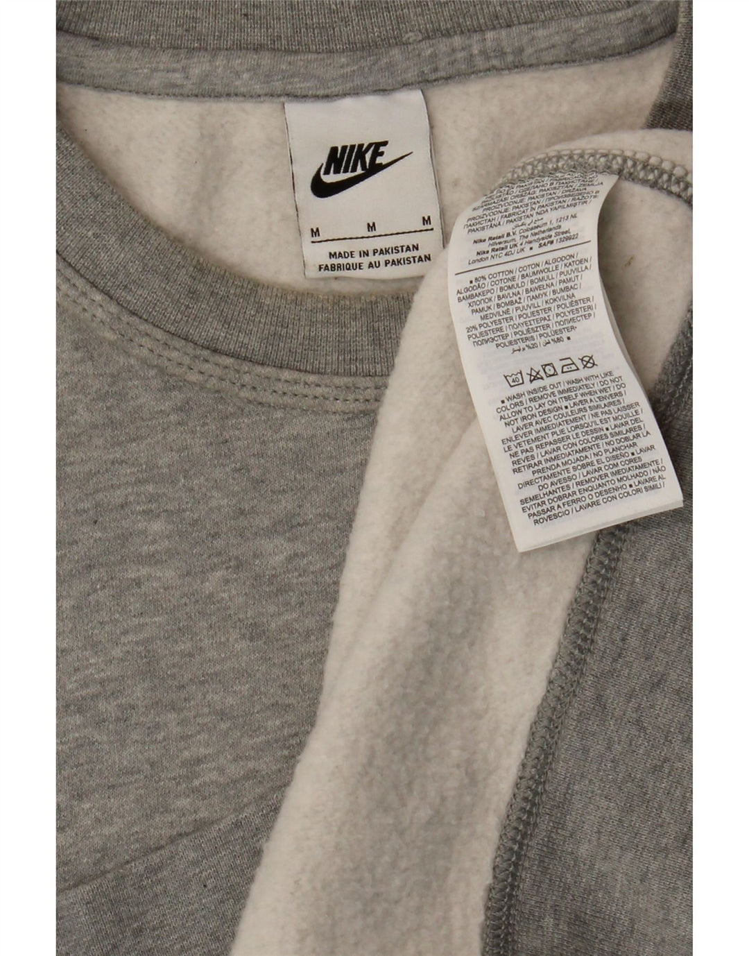 Nike Sweatshirt-trøje til mænd Medium Grey Flecked Bomuld