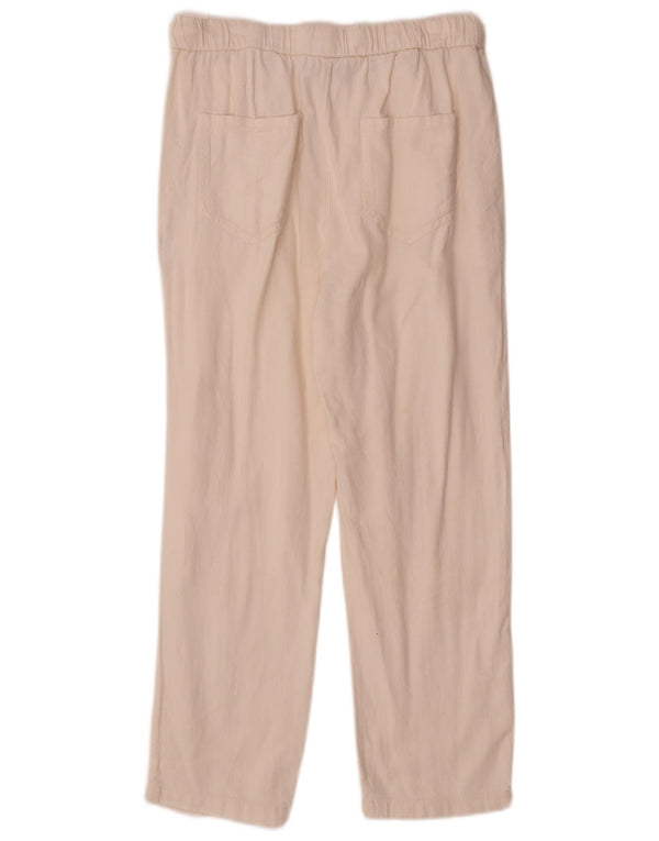 Zara Womens Pegged Cropped Trousers Small W26 L23 Beige