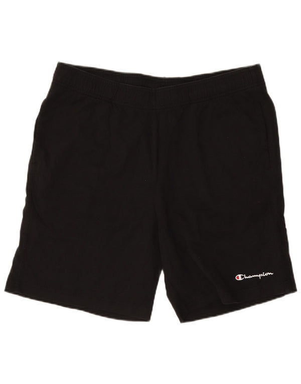Champion Herre Grafisk Regular Fit Sportshorts XL Sort Bomuld Sports