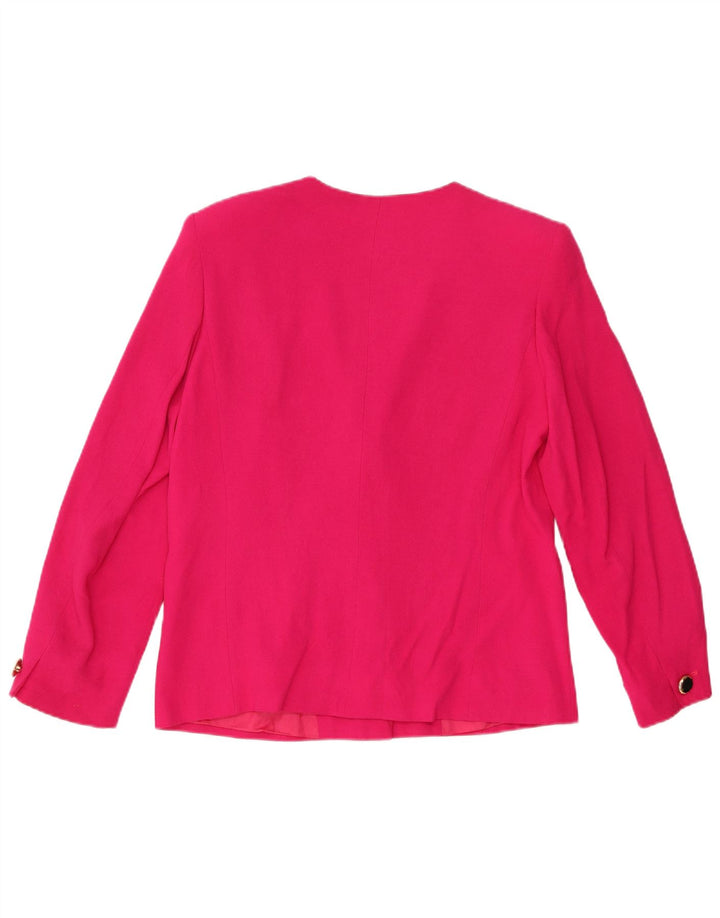 MARINA RINALDI Dame 3-knaps blazerjakke størrelse 19 Small Pink