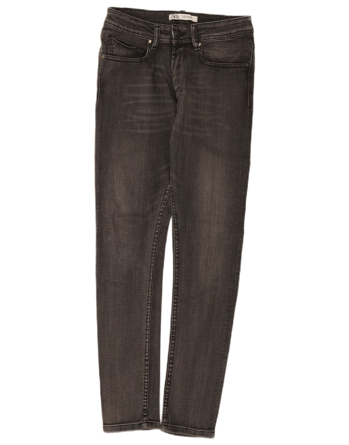 Zara Herre Slim Jeans EU 38 Small W30 L30 Grå Bomuld
