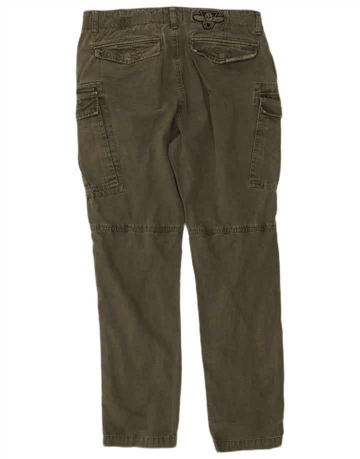 SUPERDRY Slim Cargo Bukser til mænd W33 L30 Khaki Bomuld