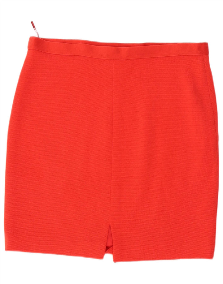 Luisa Spagnoli Dame Pencil Skirt IT 48 XL W36 Rød Uld
