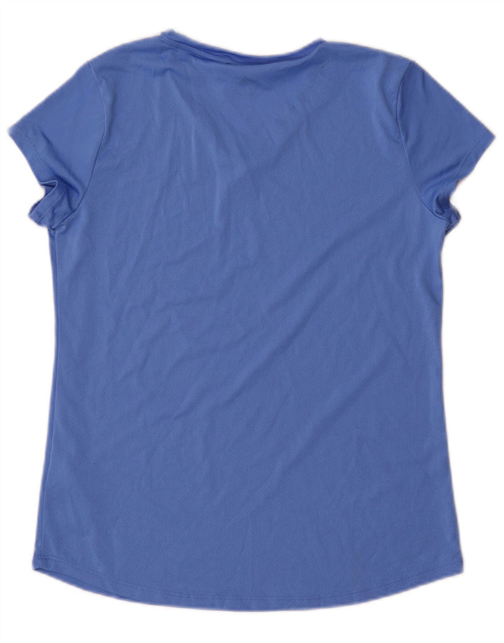 Puma T-Shirt Top UK 12 Medium Blue Polyester