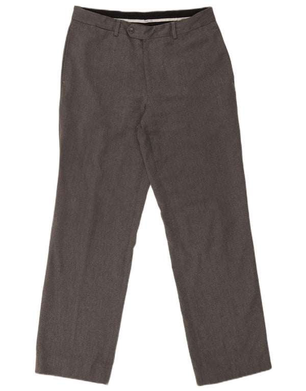 Zara Herre Lige Chinobukser EU 40 Medium W31 L29 Grå Polyester