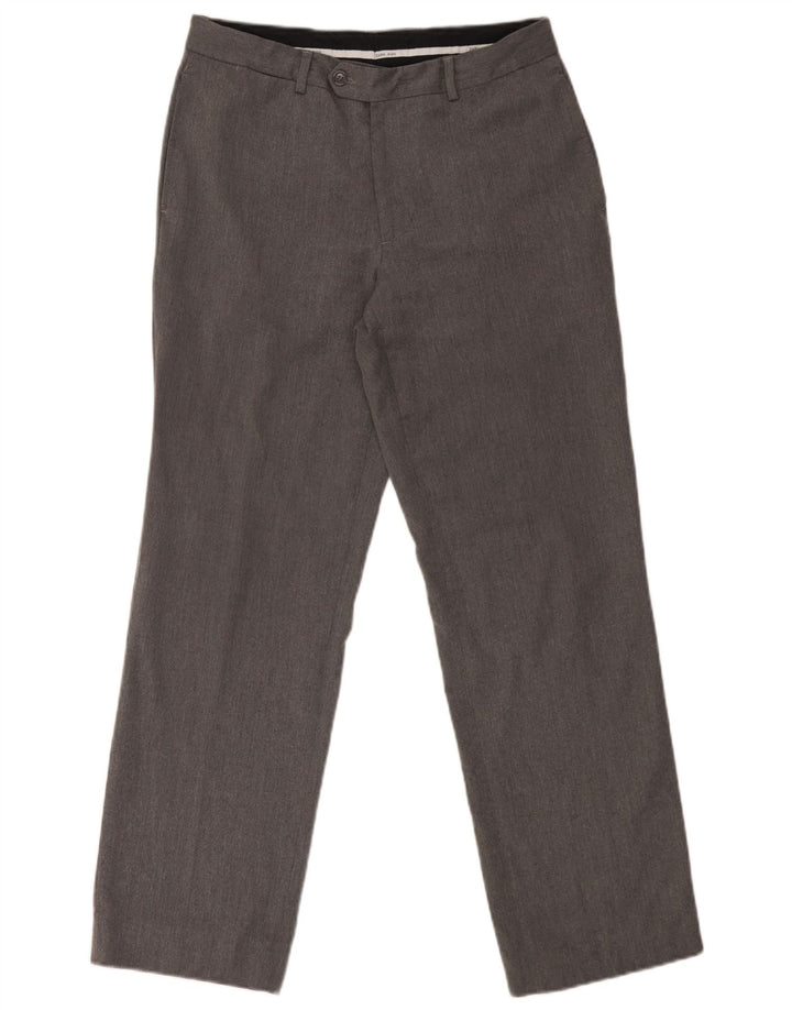 Zara Herre Lige Chinobukser EU 40 Medium W31 L29 Grå Polyester