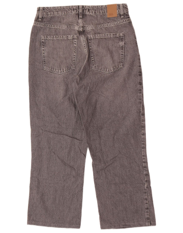 Zara Womens Cropped Jeans EU 40 Medium W30 L25 Grå Bomuld