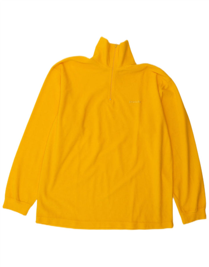 Invicta Fleece Jumper med lynlås til mænd 2XL gul polyester