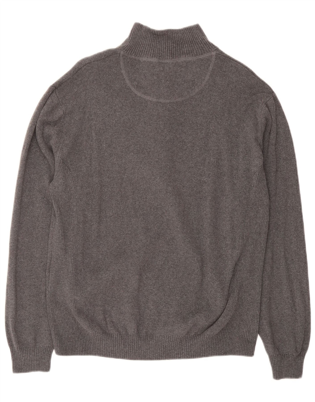 Musto Herre Zip Neck Jumper Sweater Medium Grey Bomuld