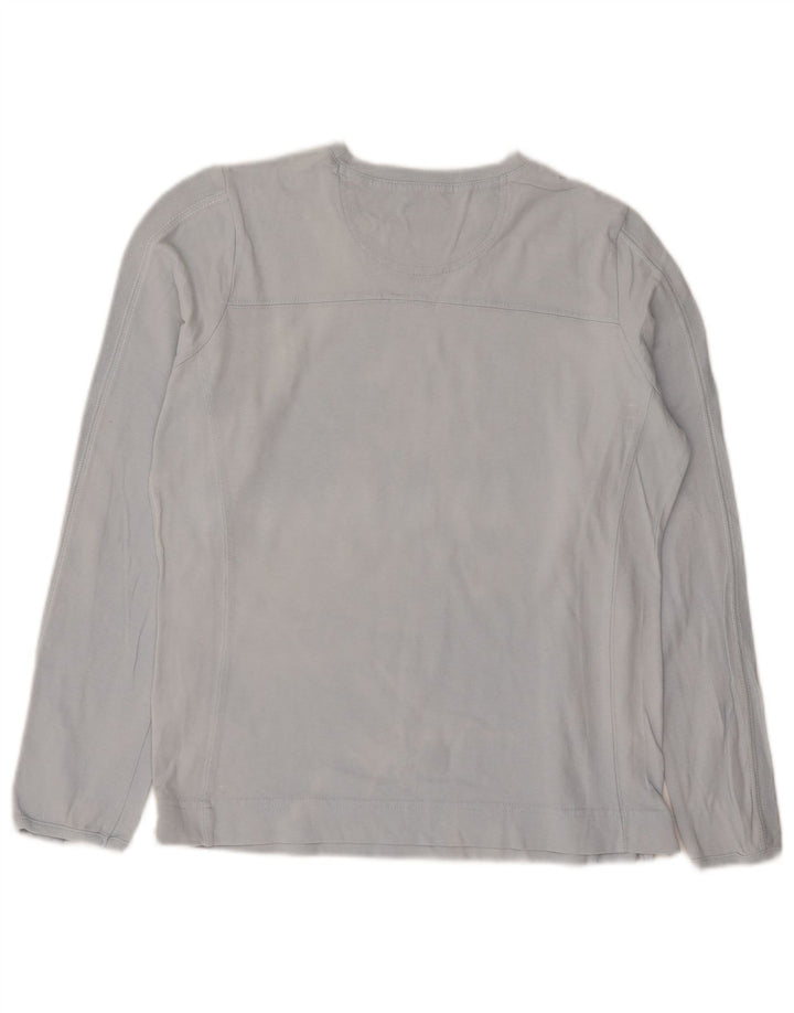 Champion Womens Easy Fit Top Langærmet UK 10 Small Blue Cotton