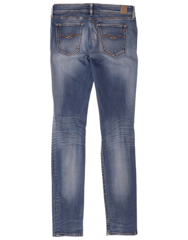 REPLAY Dame Luz Skinny Jeans W30 L34 Blå Bomuld