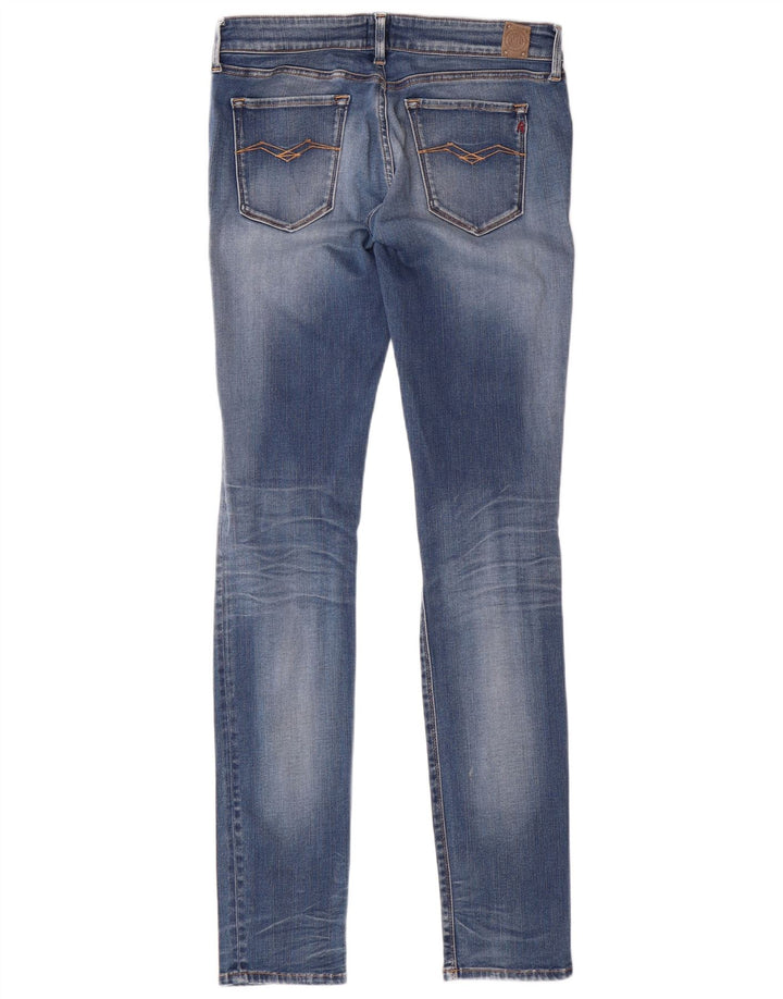REPLAY Dame Luz Skinny Jeans W30 L34 Blå Bomuld