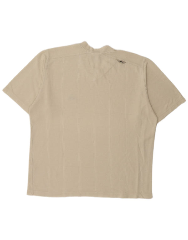 ADIDAS Herre T-Shirt Top UK 40/42 Medium Beige Bomuld