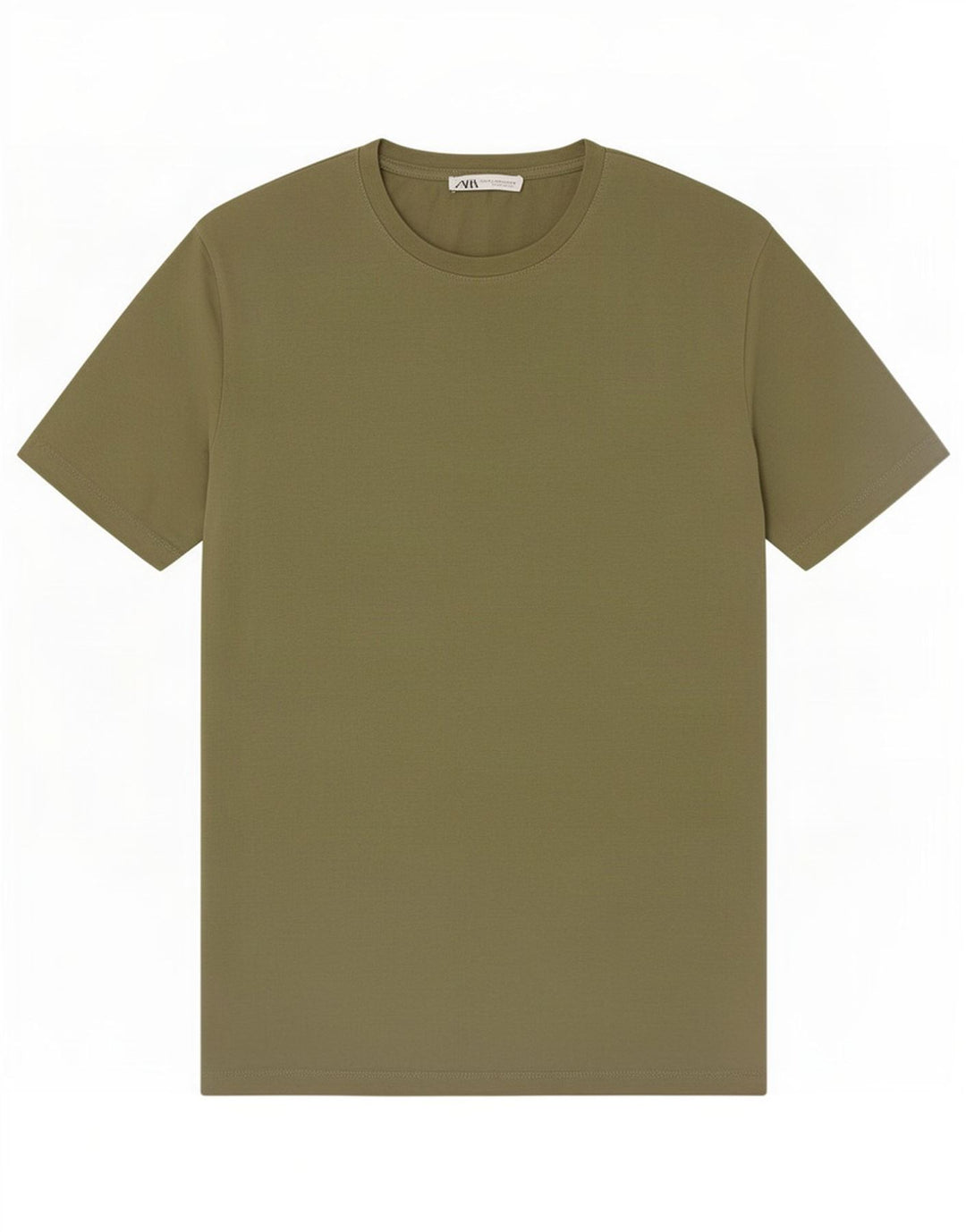Zara Herre T-shirt Top Medium Khaki