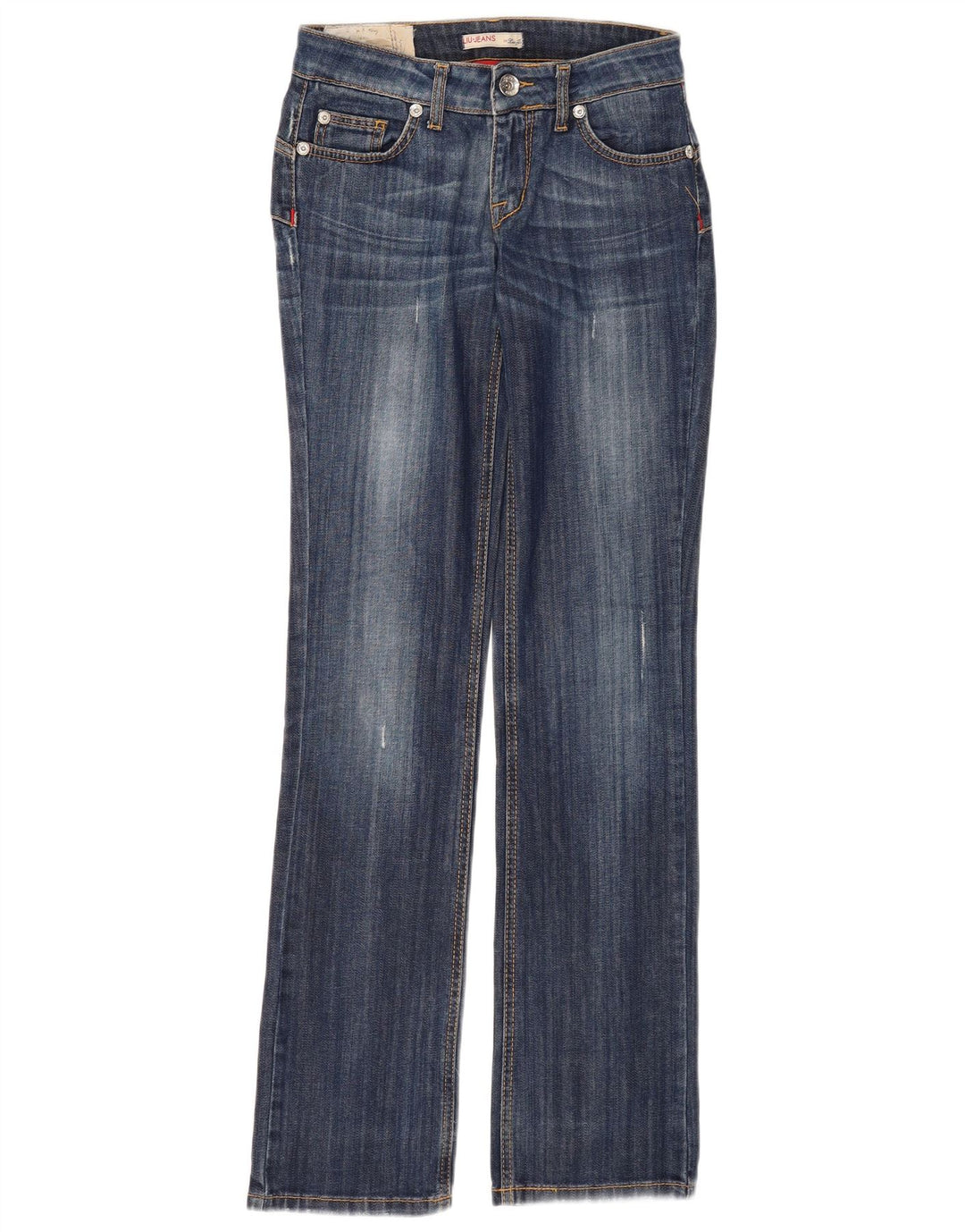 Liu Jo Dame Distressed Bootcut Jeans W28 L34 Blå Bomuld