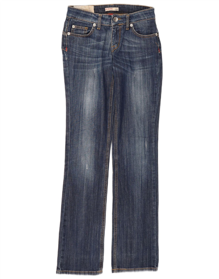 Liu Jo Dame Distressed Bootcut Jeans W28 L34 Blå Bomuld