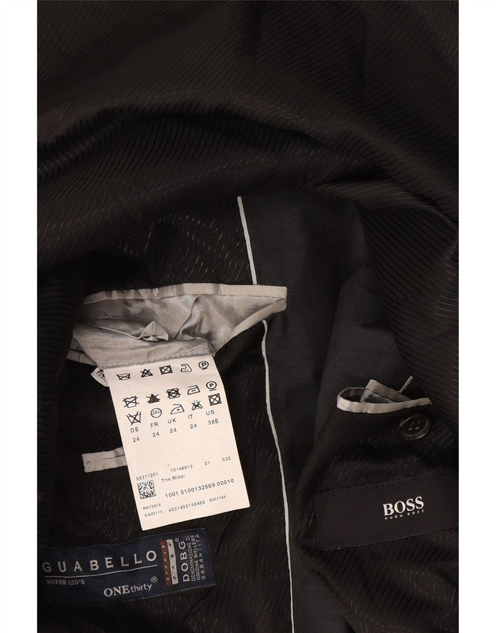 Hugo Boss Herre 2-knaps blazerjakke UK 24 Medium Grå Uld