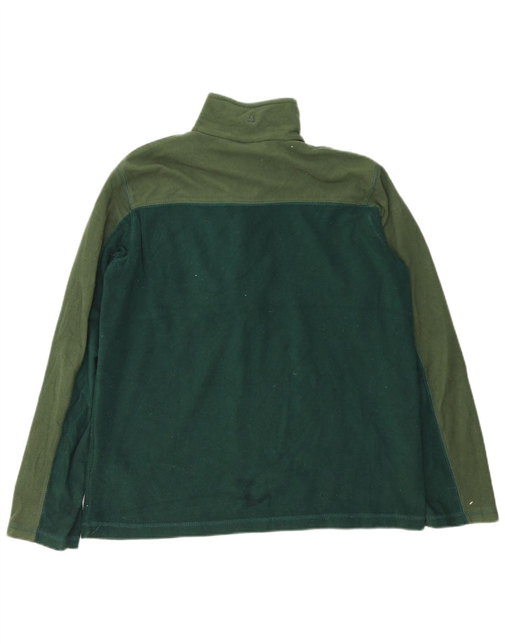 Mountain Warehouse Fleece Jumper med lynlås til mænd Lille grøn farveblok