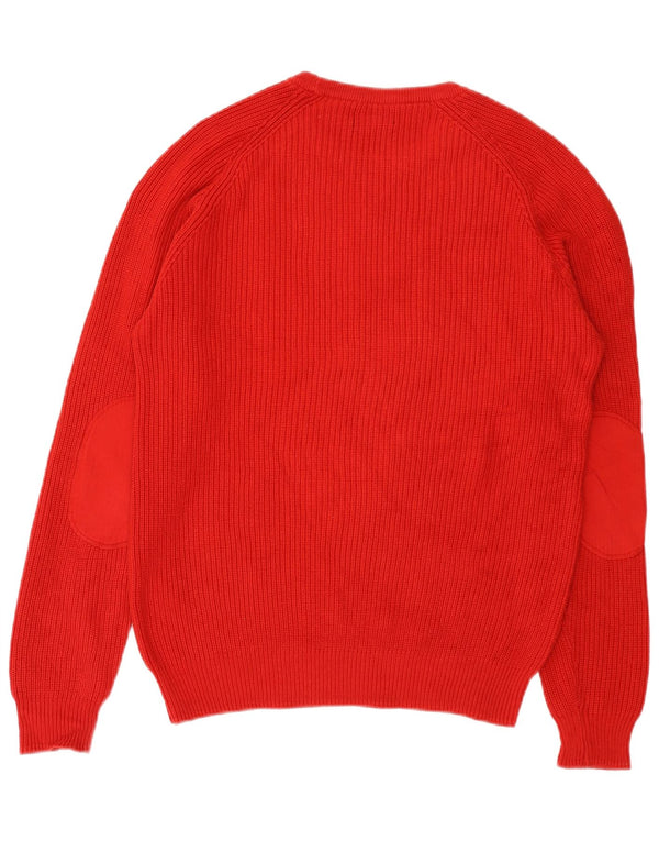 Zara Herre Boat Neck Jumper Sweater Stor Rød Bomuld