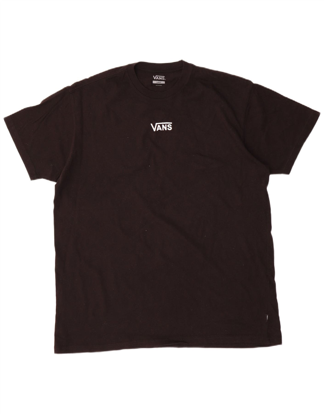 Vans Herre T-Shirt Top Stor Sort Bomuld
