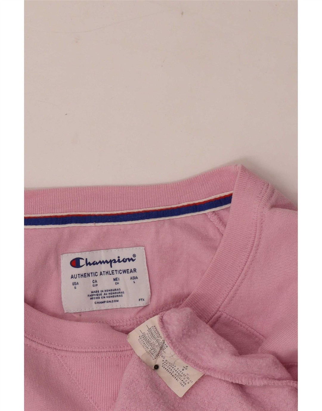 Champion Dame Grafisk Sweatshirt Jumper UK 10 Small Pink Polyester