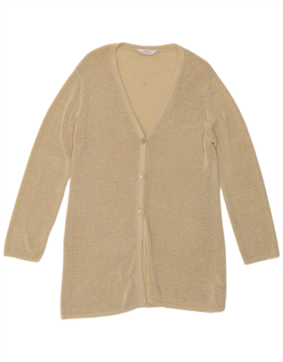 Marks & Spencer Dame St. Michael Cardigan Sweater UK 12 Medium Beige