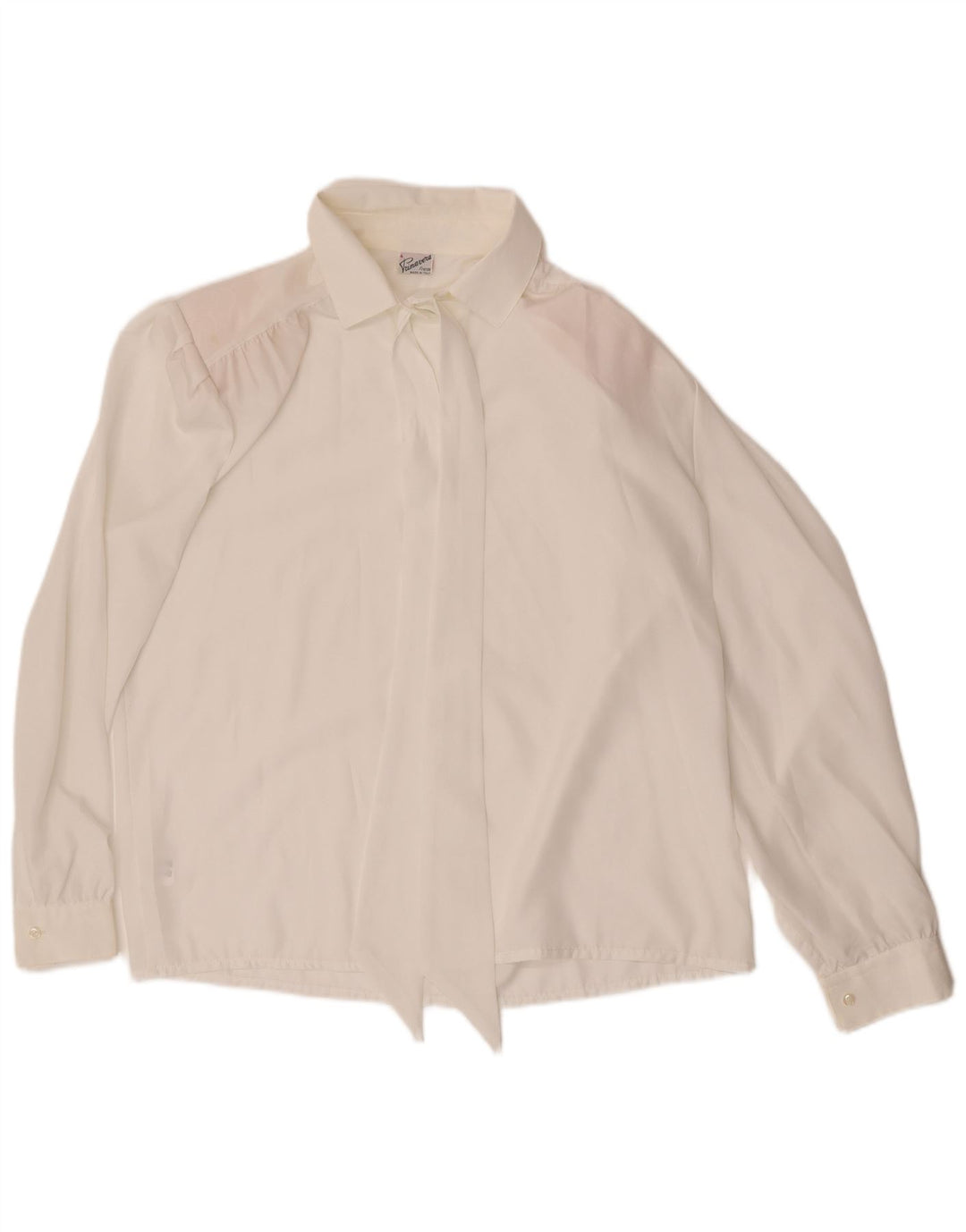 Primavera Firenze Dame-sløjfebluse UK 18 XL Hvid Polyester