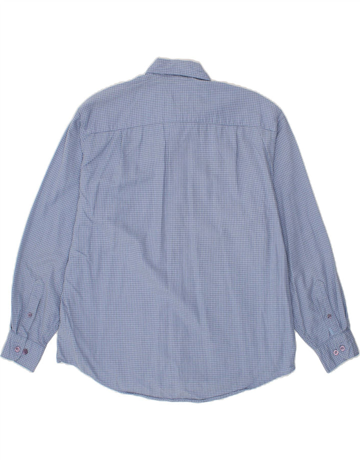 IZOD Mens Shirt Large Blue Check Cotton Vintage Izod and Second-Hand Izod from Messina Hembry 