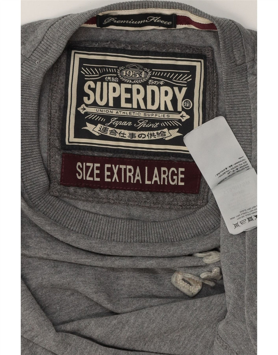 SUPERDRY Herre grafisk T-shirt Top XL Grå Bomuld