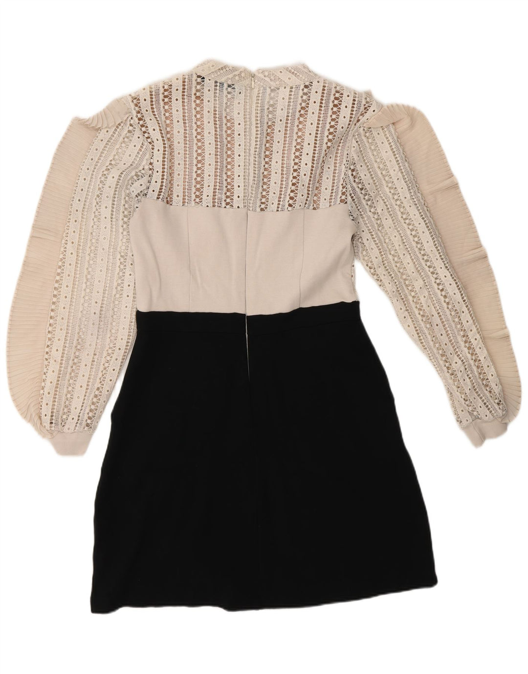 French Connection Dame A-Line Kjole UK 12 Medium Sort Colourblock