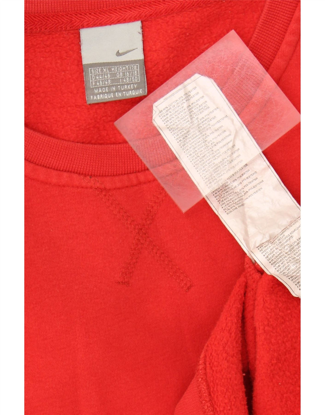 NIKE Womens Sweatshirt Jumper UK 16/18 XL Red Cotton