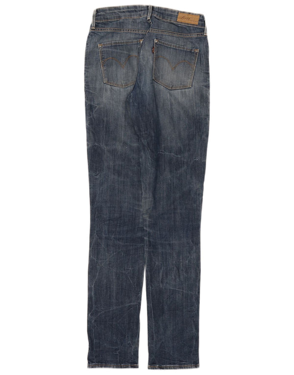 Levi's Womens Demi Curve Classic Rise Slim Jeans W26 L32 Blue Cotton