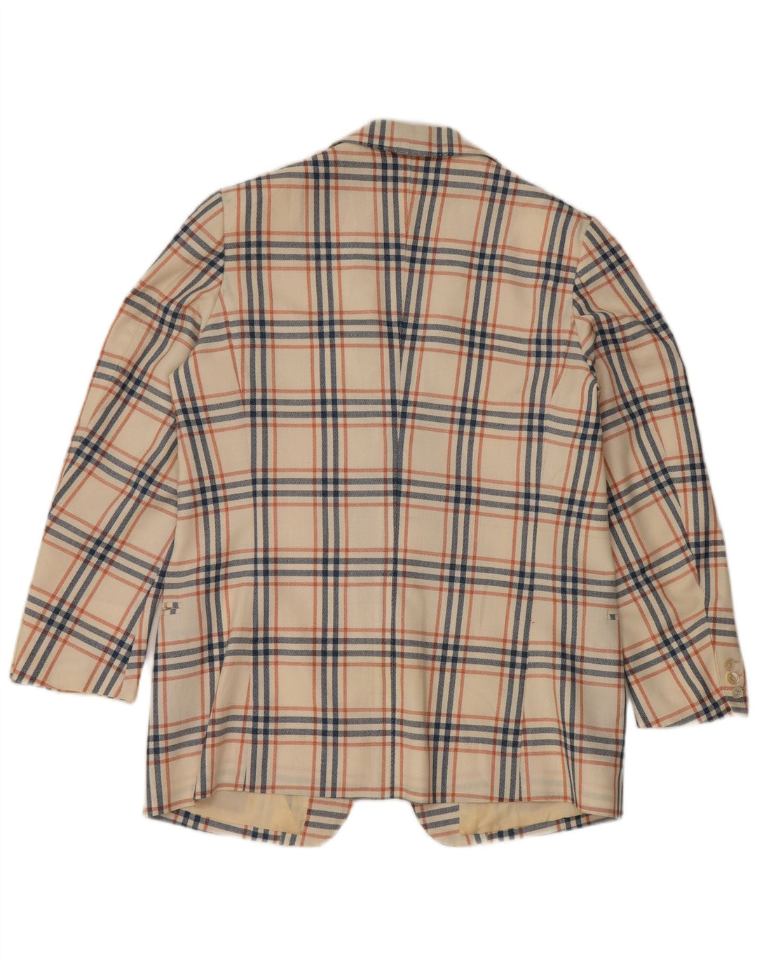 Vintage Herre 2-knaps blazerjakke UK 38 Medium Off White Check