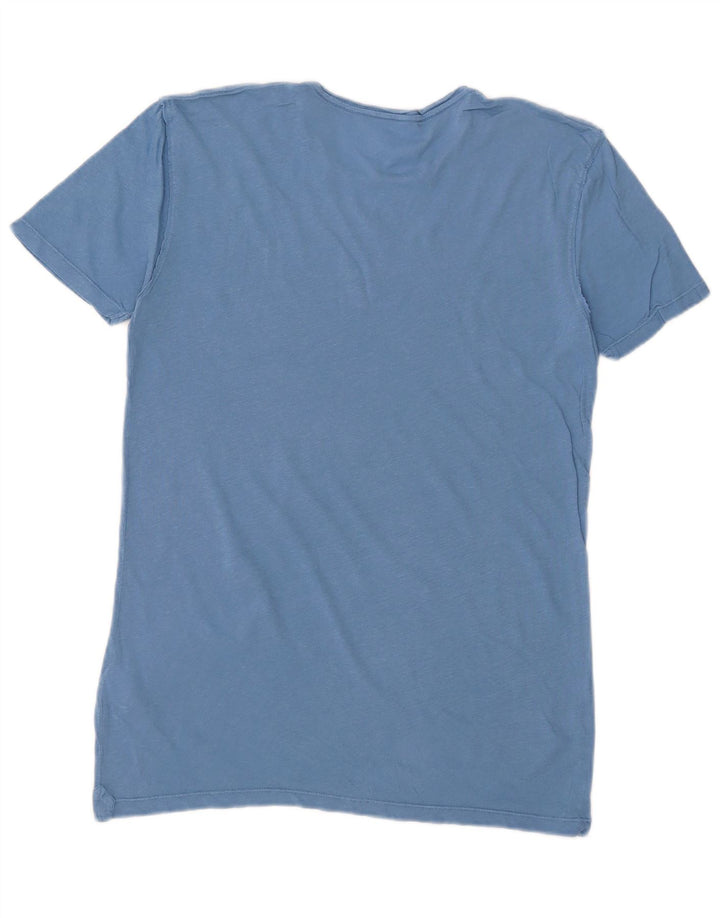 All Saints Herre T-Shirt Top Lille Blå Bomuld
