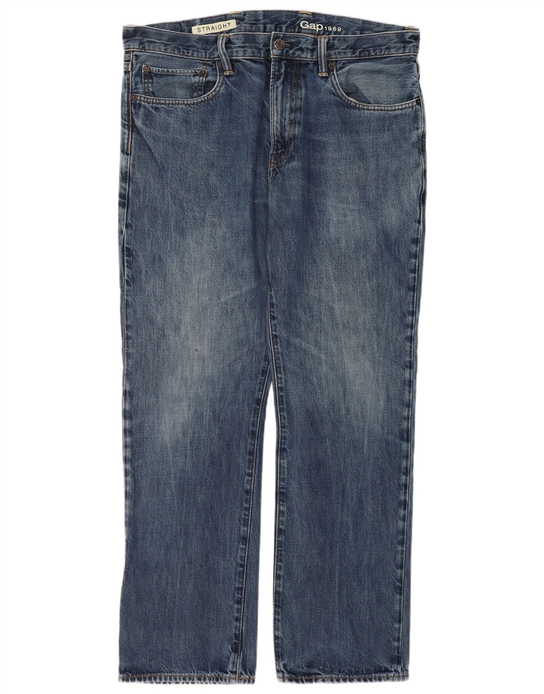 Gap lige damejeans W36 L32 blå bomuld