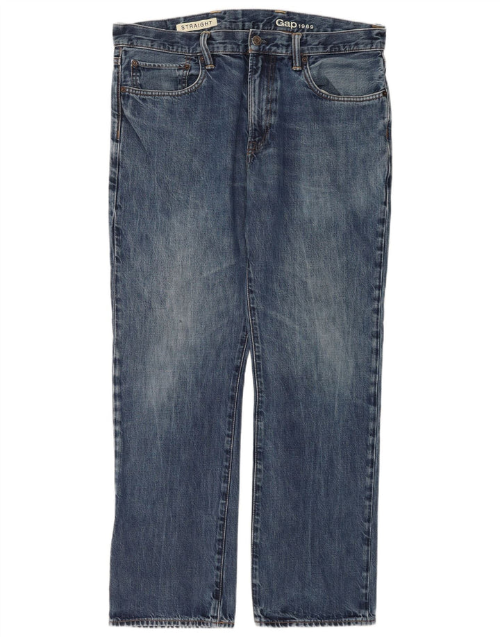 Gap lige damejeans W36 L32 blå bomuld