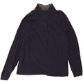 IZOD Mens Zip Neck Sweatshirt Jumper XL Navy Blue Cotton Vintage Izod and Second-Hand Izod from Messina Hembry 